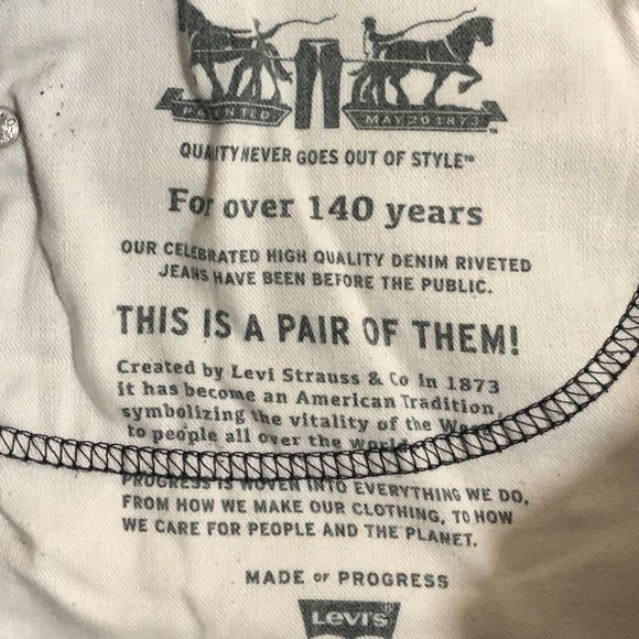 Painterly Distressed Levis Jeans Style 514 Size 34W x 32L Grey w White Splatter - Picture 6 of 6